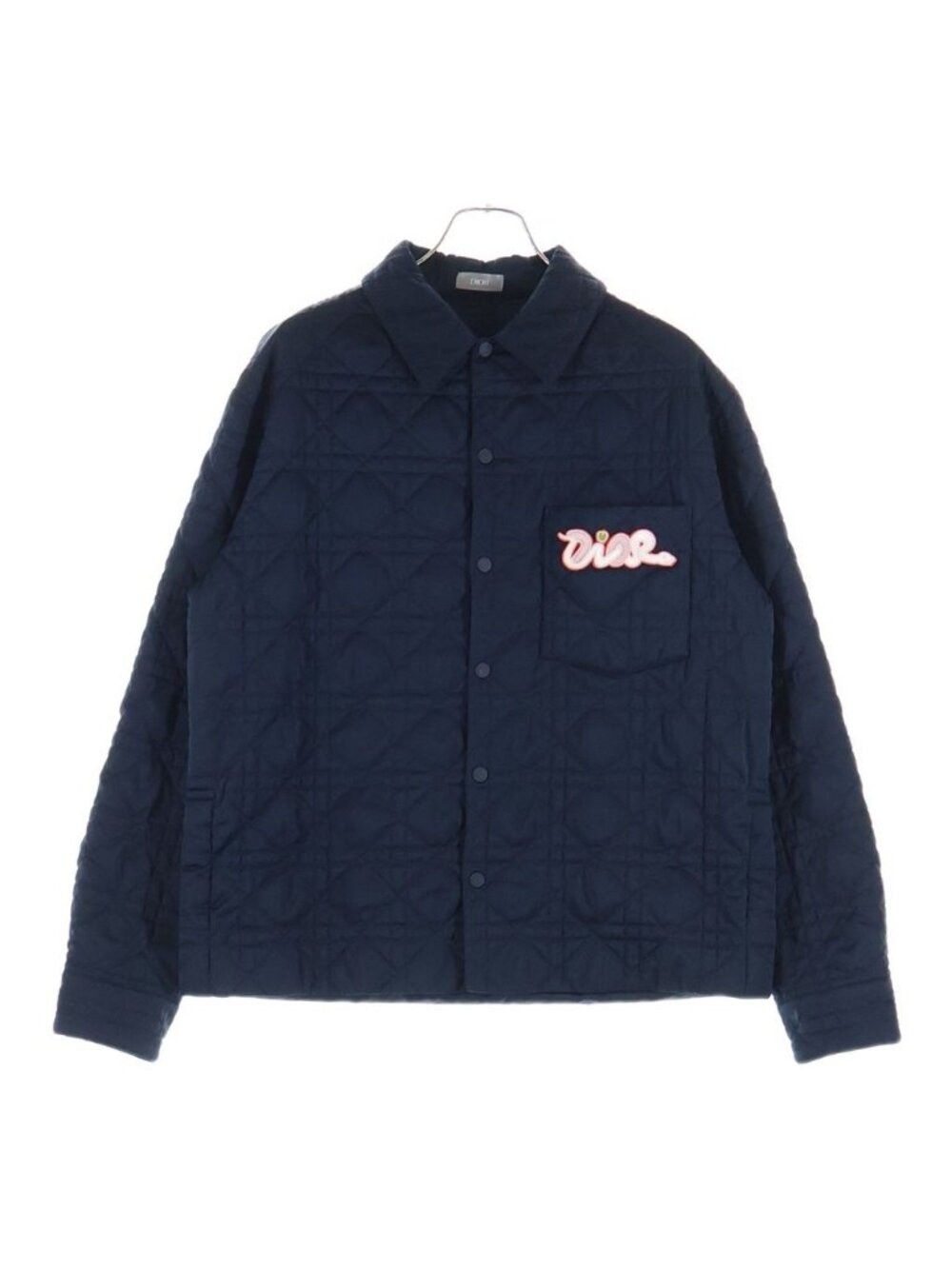 Dior Kaws Technical Satin Overshirt Navy